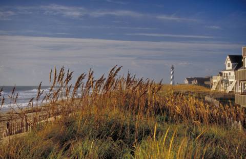 A view of an Outer Banks beach